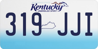 KY license plate 319JJI