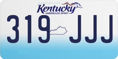 KY license plate 319JJJ