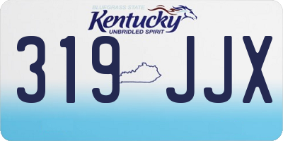 KY license plate 319JJX