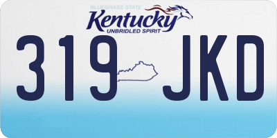 KY license plate 319JKD