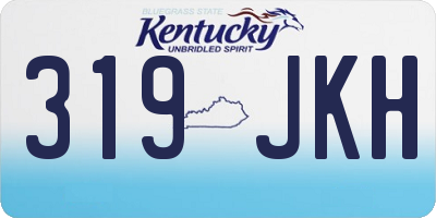 KY license plate 319JKH