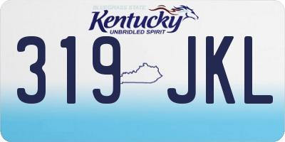 KY license plate 319JKL