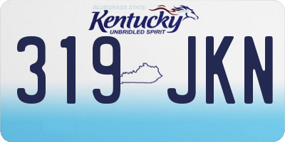 KY license plate 319JKN