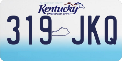 KY license plate 319JKQ