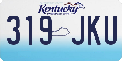 KY license plate 319JKU