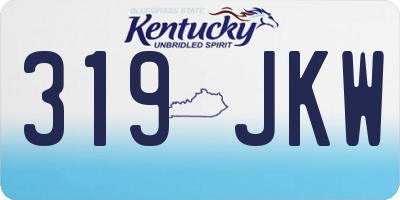 KY license plate 319JKW