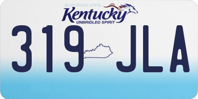 KY license plate 319JLA