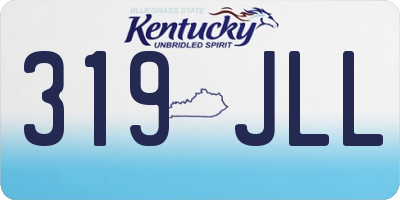KY license plate 319JLL