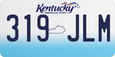 KY license plate 319JLM