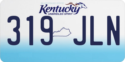 KY license plate 319JLN