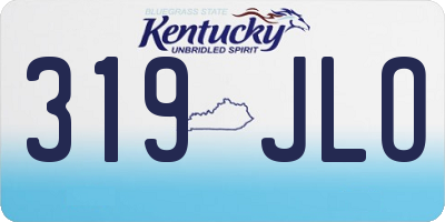 KY license plate 319JLO