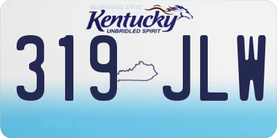 KY license plate 319JLW