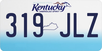 KY license plate 319JLZ