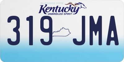 KY license plate 319JMA