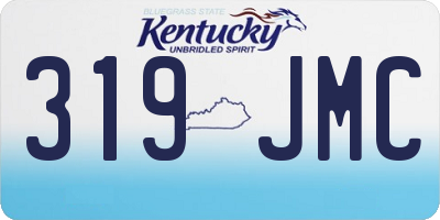 KY license plate 319JMC