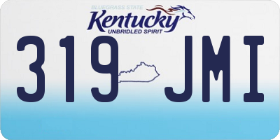 KY license plate 319JMI