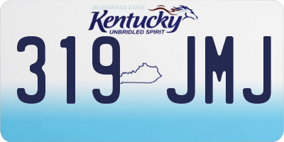 KY license plate 319JMJ