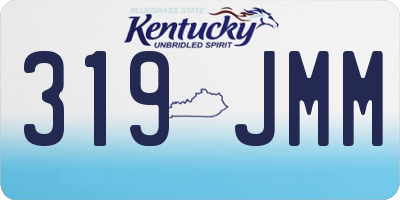 KY license plate 319JMM