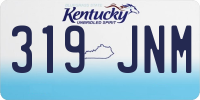 KY license plate 319JNM
