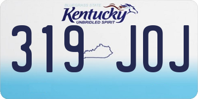 KY license plate 319JOJ