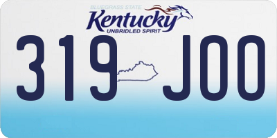 KY license plate 319JOO