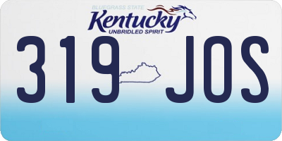 KY license plate 319JOS