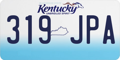 KY license plate 319JPA