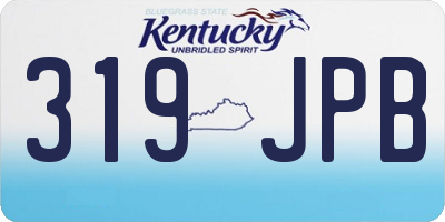 KY license plate 319JPB
