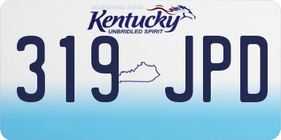 KY license plate 319JPD