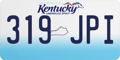 KY license plate 319JPI