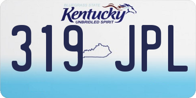KY license plate 319JPL