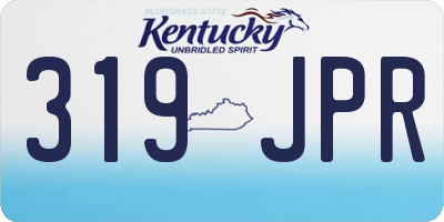 KY license plate 319JPR
