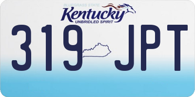 KY license plate 319JPT