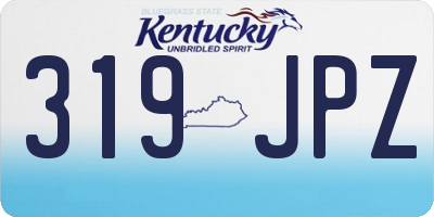 KY license plate 319JPZ