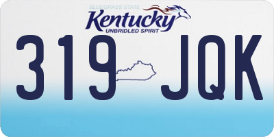 KY license plate 319JQK