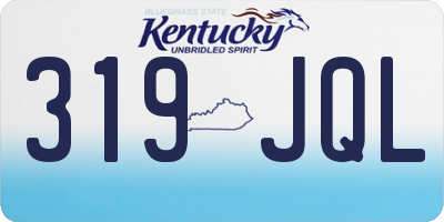 KY license plate 319JQL