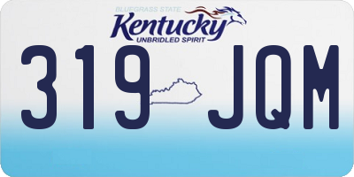 KY license plate 319JQM
