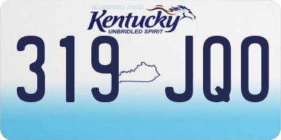 KY license plate 319JQO