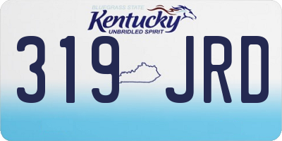 KY license plate 319JRD