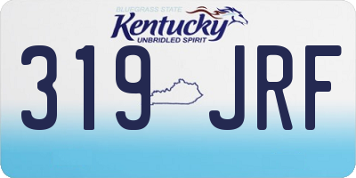 KY license plate 319JRF