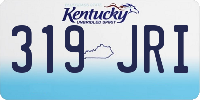 KY license plate 319JRI