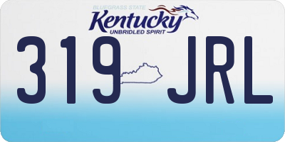 KY license plate 319JRL