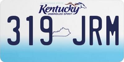 KY license plate 319JRM