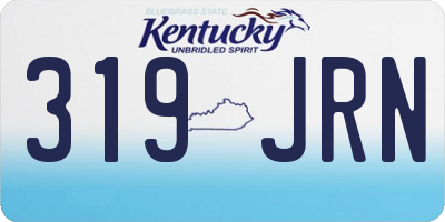 KY license plate 319JRN