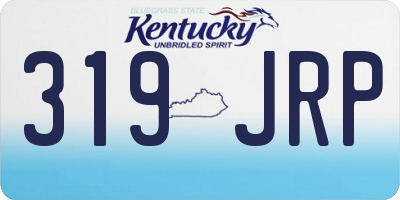 KY license plate 319JRP