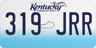 KY license plate 319JRR