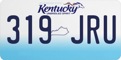 KY license plate 319JRU