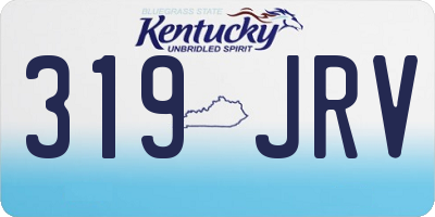 KY license plate 319JRV