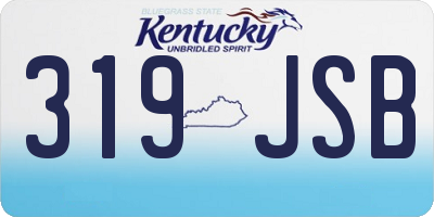 KY license plate 319JSB
