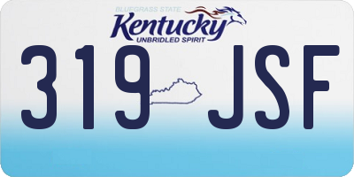 KY license plate 319JSF